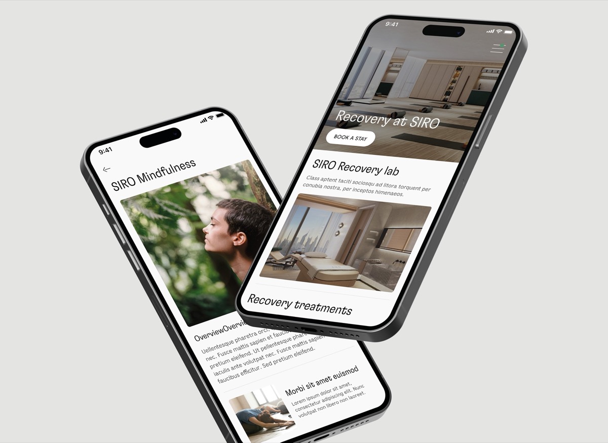 SIRO fitness app design